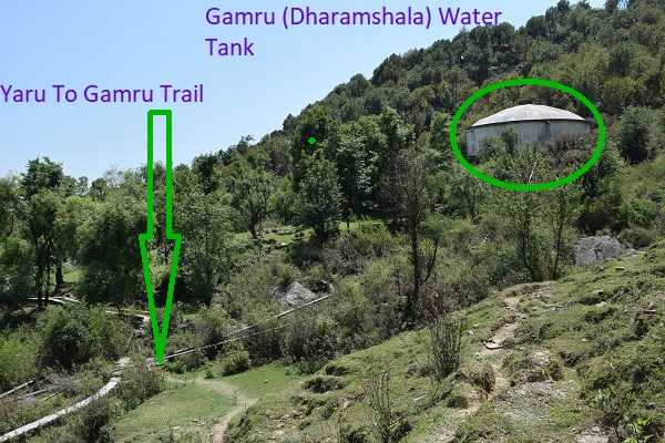 Water Tank and Trek Route near Gamru, Dharamshala Water Tank and Trek Route near Gamru, Dharamshala
