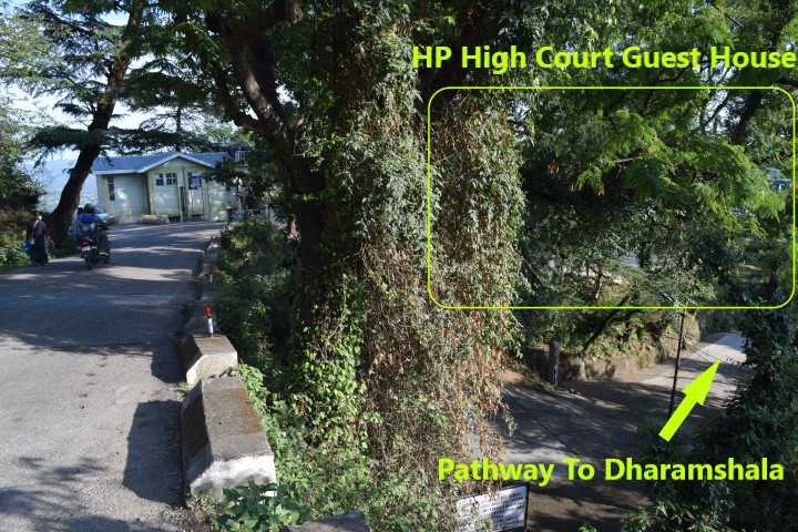 HP High Court Guest House and road to Dharamshala